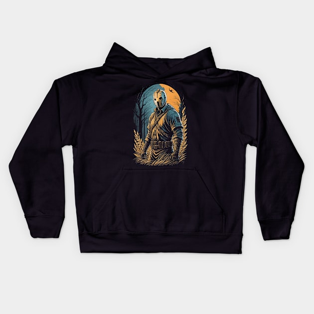 Classic Jason Kids Hoodie by DeathAnarchy